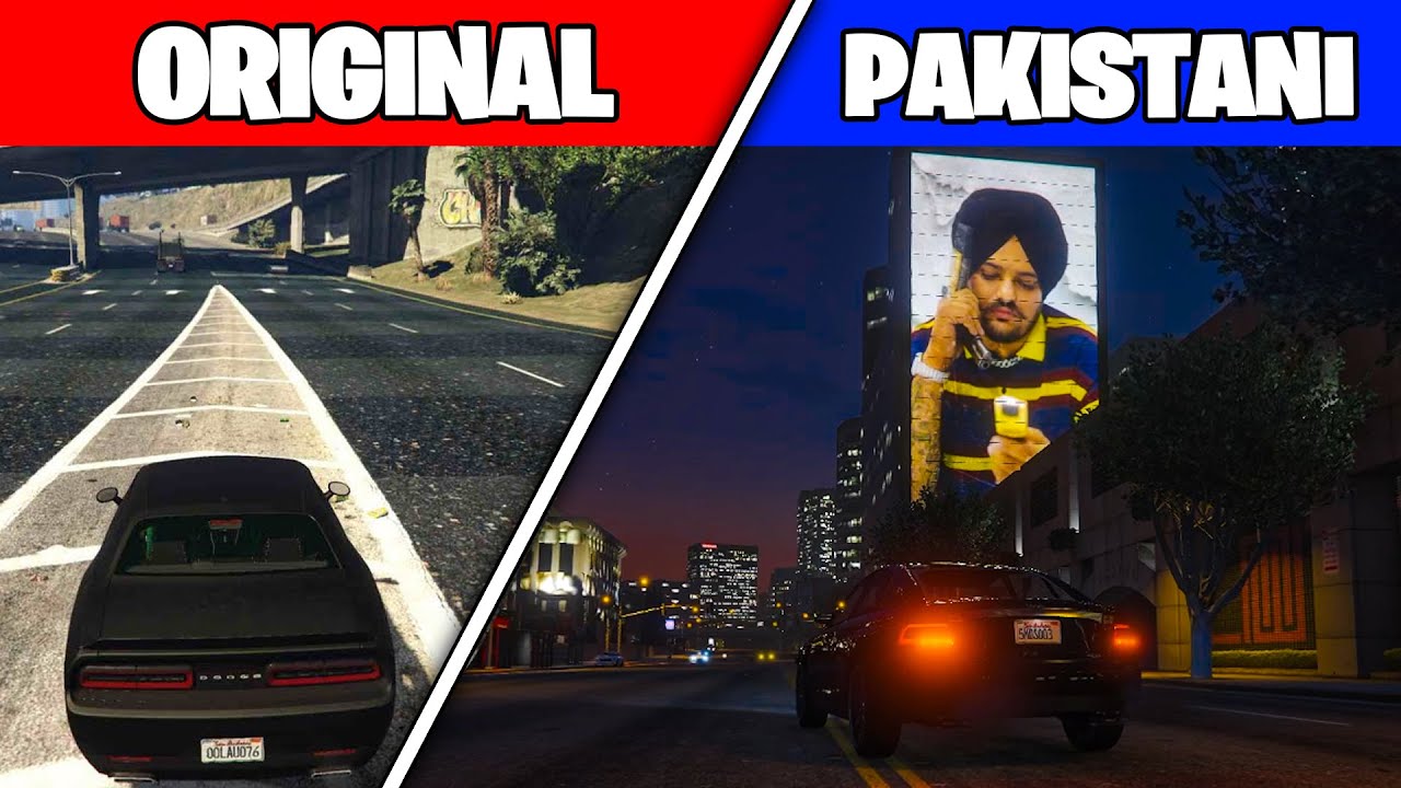 i installed top 10 pakistani mods in gta5 (real vs Pakistani)||gta5mods