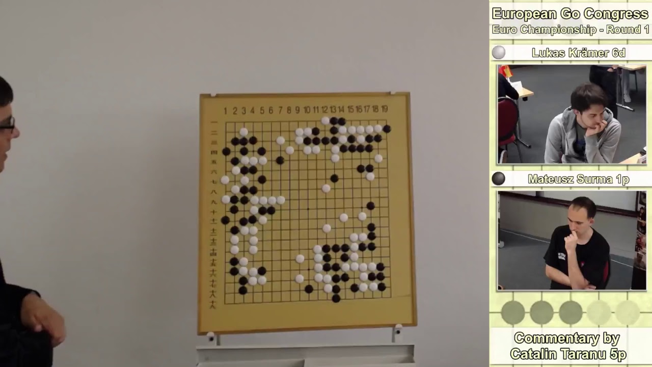 Game Commentary by Catalin Taranu 5p: Euro Championship Round 1, Lukas Krämer 6d vs Mateusz Surma 1p