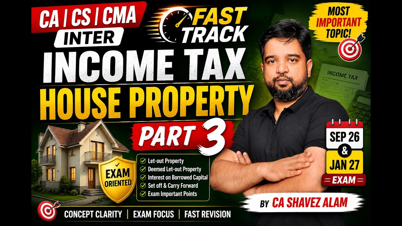 TAXATION REVISION  CLASS 5 II HOUSE PROPERTY  Practical problems II CA/CMA/CS  MAY/SEP 26 & JAN 27