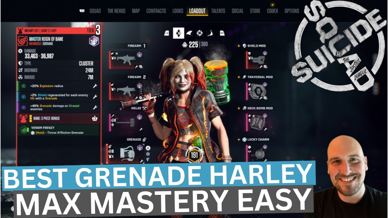 BEST GRENADE HARLEY | SUICIDE SQUAD GAME