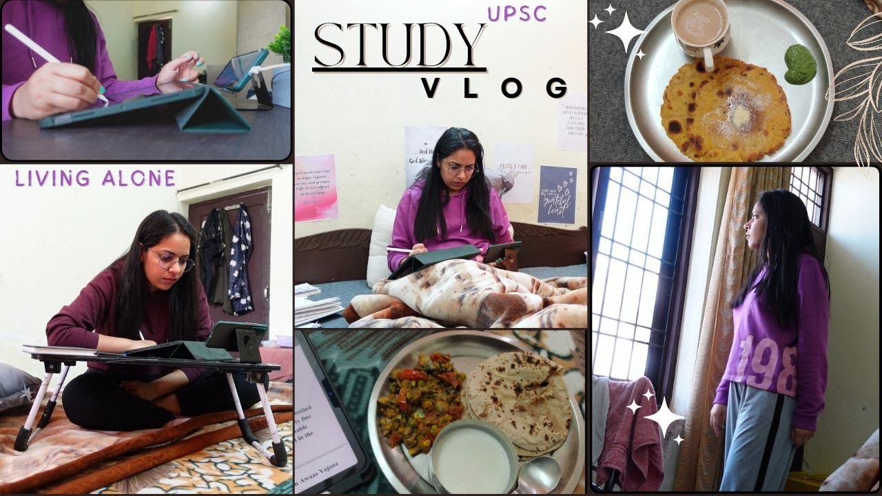 A PRODUCTIVE DAY IN LIFE OF WORKING UPSC IAS ASPIRANT LIVING ALONE | UPSC STUDY VLOG