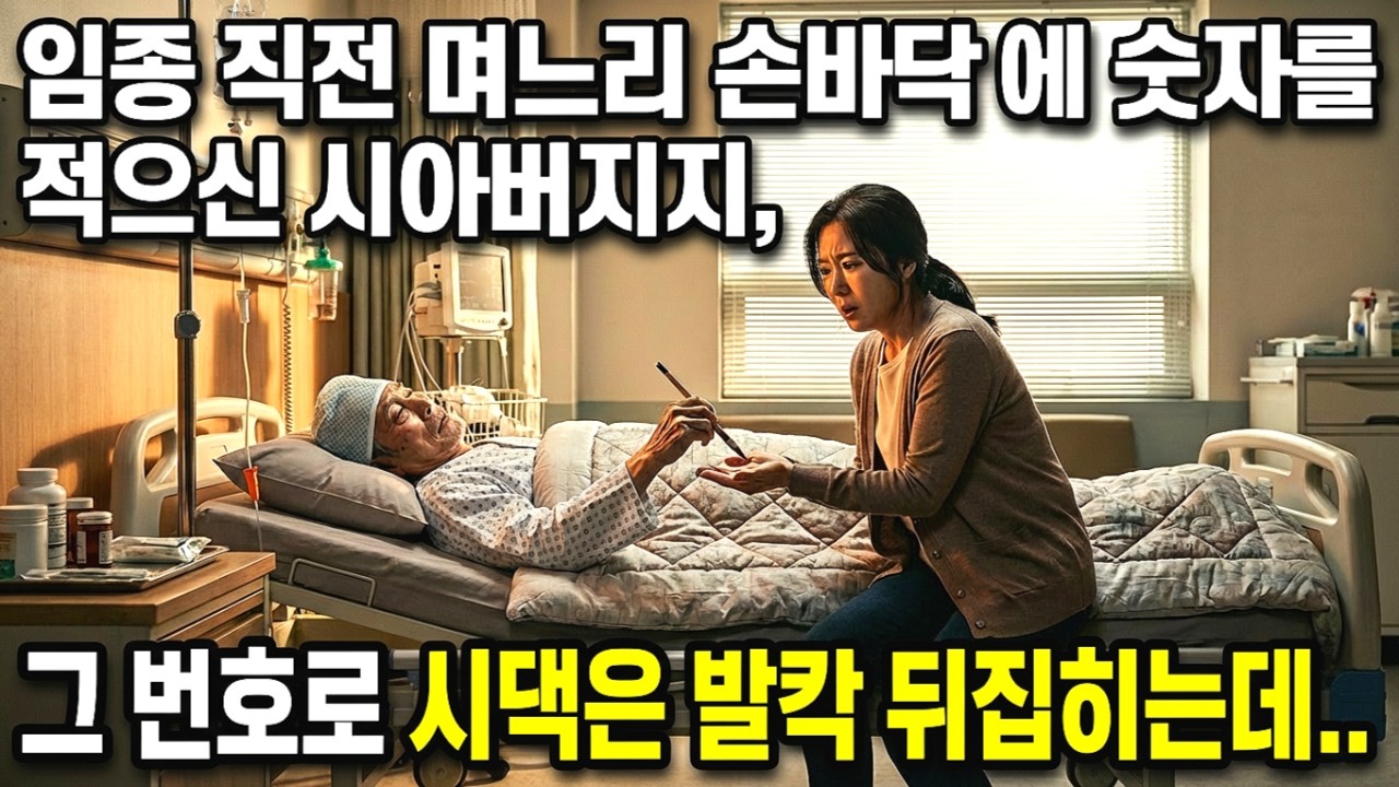 임종 직전 며느리 손바닥에 시아버지가 숫자를 적는다, 그 번호로 시댁은 발칵 뒤집히는데..