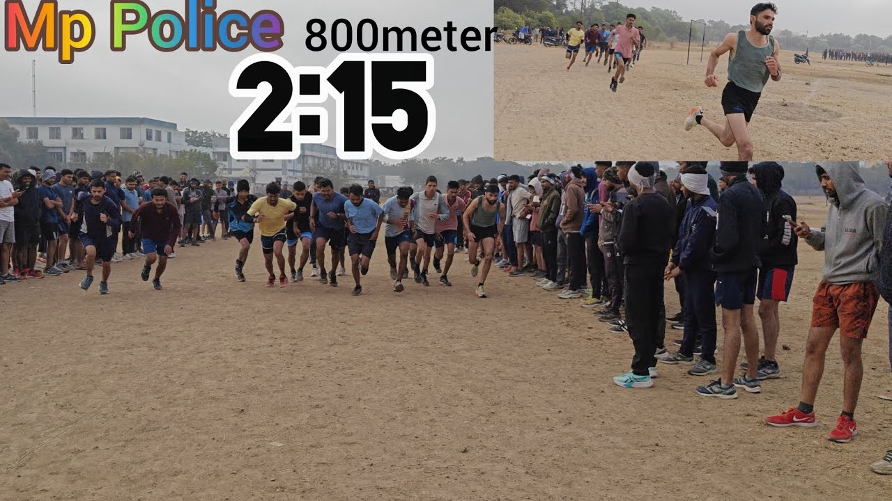 MpPolice 🚨first trail   800meter #physical #mppolice #indianpolice