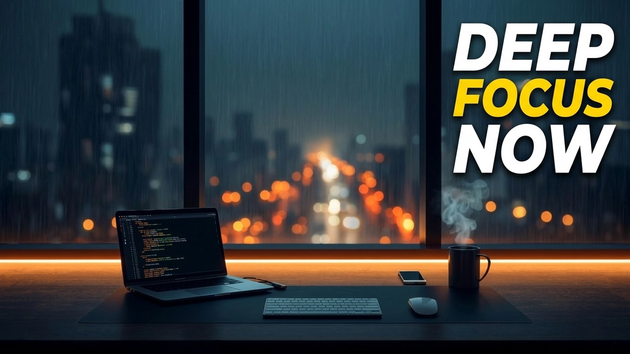 Lofi Focus Music for Work - Lofi Rain Music for Coding, Focus and Productivity