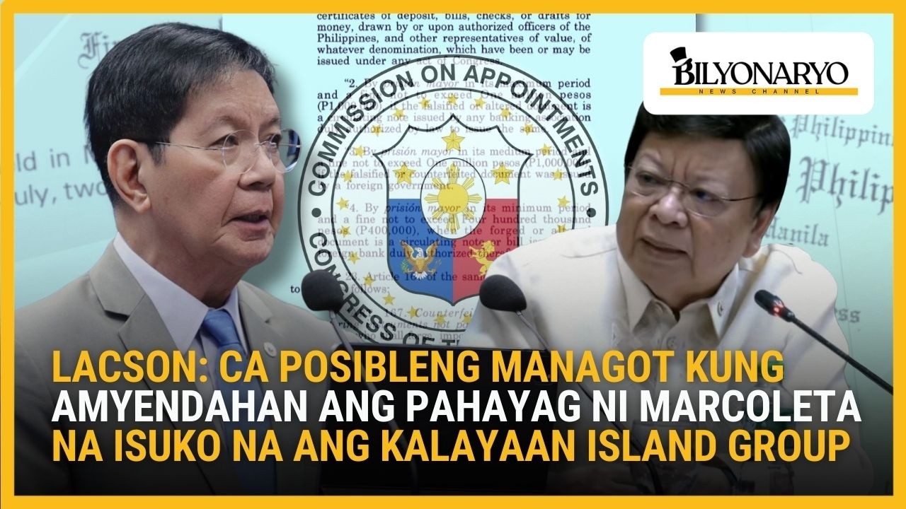 Sen. Lacson: CA posibleng managot kung amyendahan ang pahayag ni Marcoleta na isuko na ang KIG