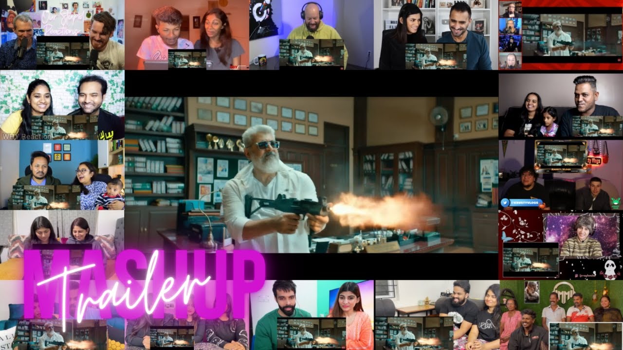 Thunivu - Trailer Reaction Mashup 💣🇮🇳 - Ajith Kumar | H Vinoth | Zee Studios | Boney Kapoor