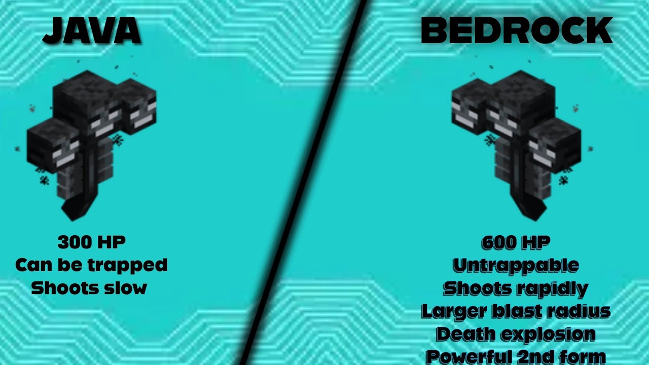 I fought the wither on Java, then on Bedrock. (Cinema) The difference will shock you