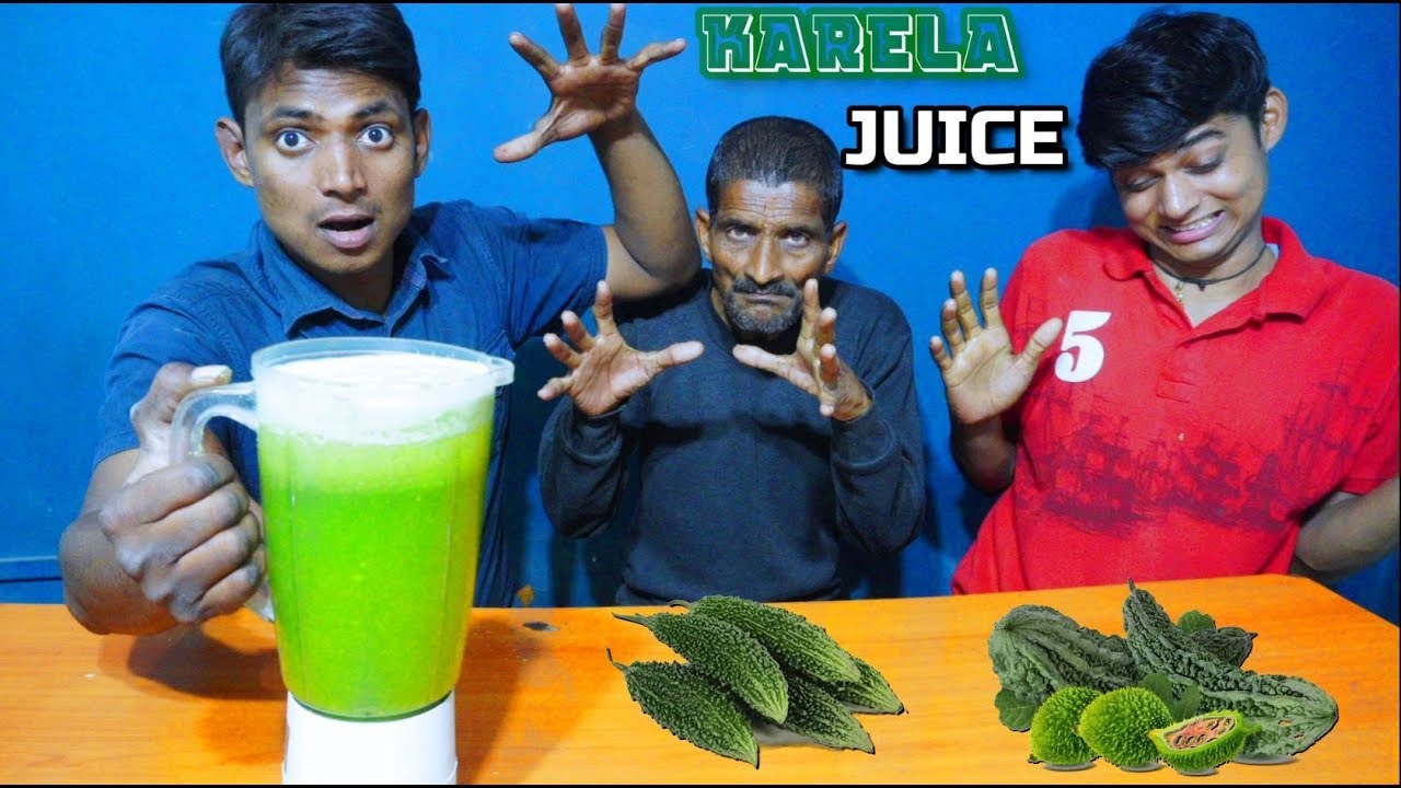 Karela Juice Drinking Challenge | Karela Juice Competition | 2 Kg Karela Juice
