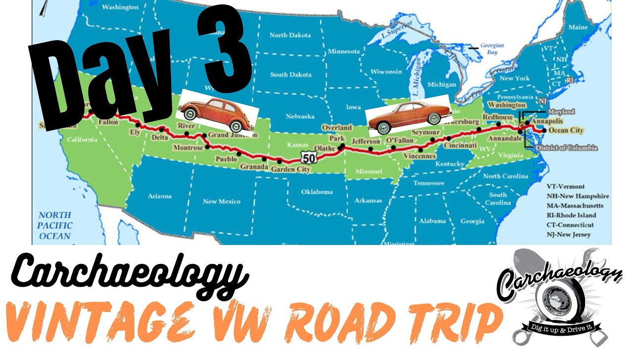 Vintage VW Road Trip Route 50 through Virginia ! Wow! 