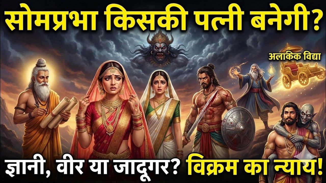 ✅Baital Pachisi | Story 3 | सोमप्रभा की कथा | सही पति कौन? | StoryIQ #hindistories 