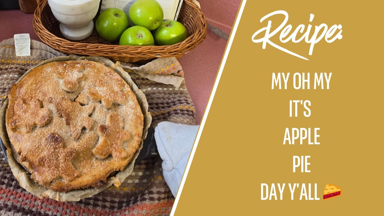 RECIPE: Organic granny smith apples get turned into a from scratch apple pie on our homestead today!