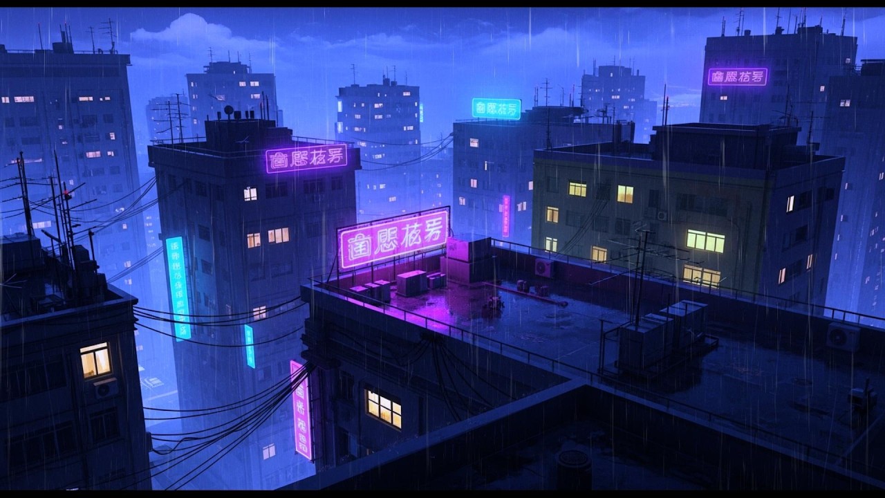 90’s Chill Lofi ☕️ Rainy Study Chillhop Beats for Focus & Relax - Soft Rain For Sleep, Meditation