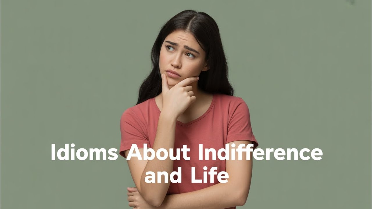 Idioms about indifference and life (with examples)