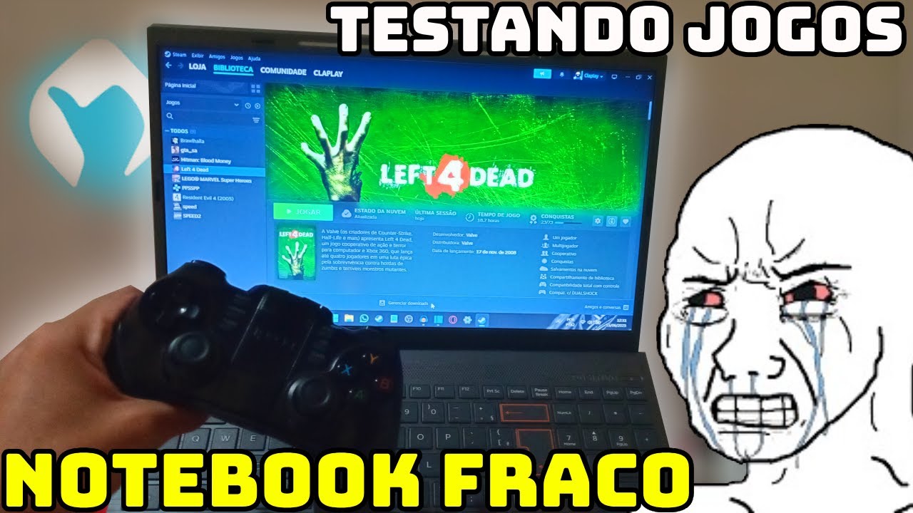 Testando JOGOS no Meu Notebook FRACO da POSITIVO! 💻😬 Será que Roda?
