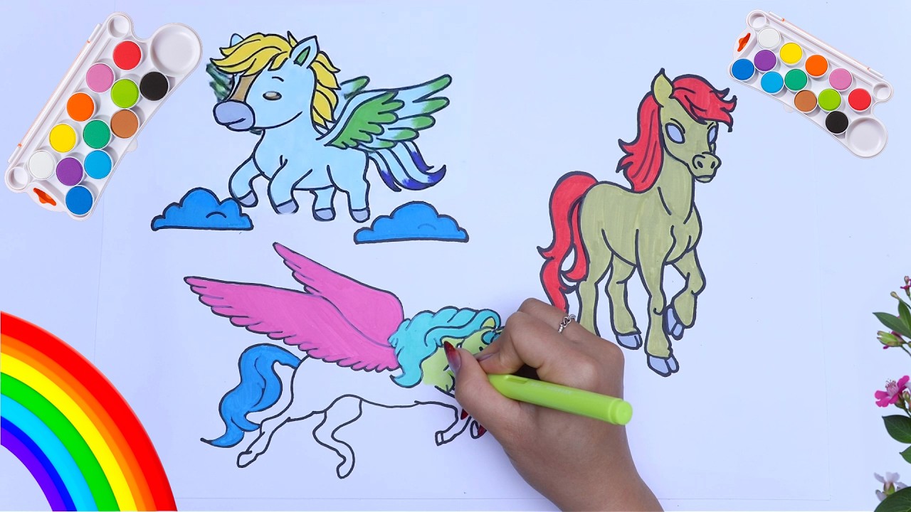 Pegasus Drawing for Kids 🪽🐎 | Cute & Easy Fantasy Art