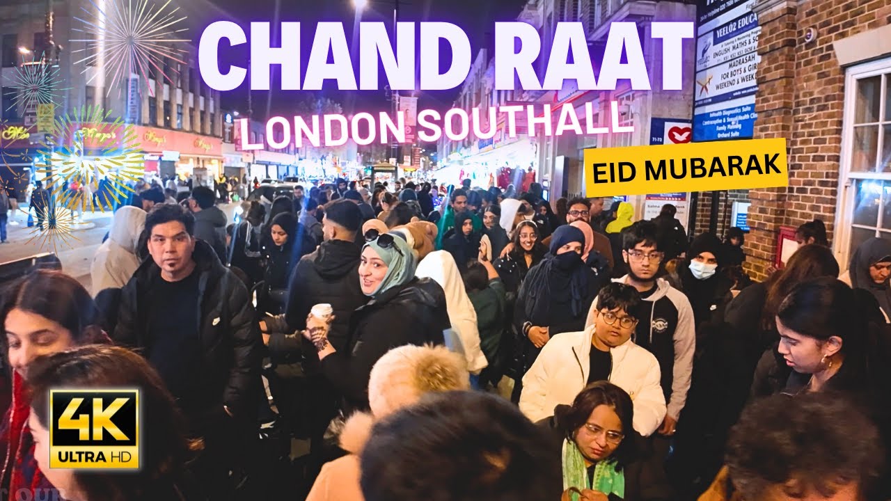 🌙✨Chand Raat in London | Southall | Eid 2025 UK | Mehndi | Food | Dance | Drum beats |