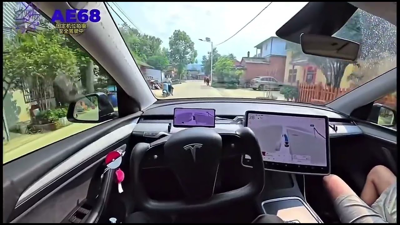 Tesla FSD Navigates Narrow Rural Roads in China: A Demonstration of Adaptive Driving Technology