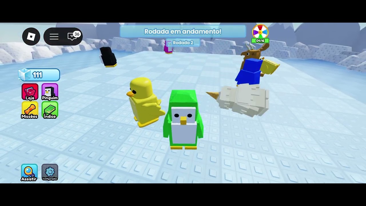 Evidências do jogo de pinguim vocês vão fazer sinuca tá vocês vão jogar sinuca
