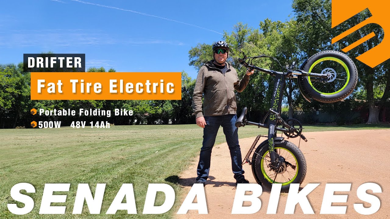 New E-Bike Senada Drifter Fat Tire Folding Electric Bike 500W