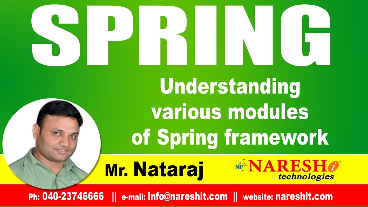 Understanding various modules of Spring framework Part-2 | Spring Tutorial | Mr. Nataraj