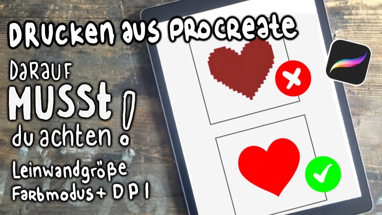 Procreate Druckdaten richtig einstellen