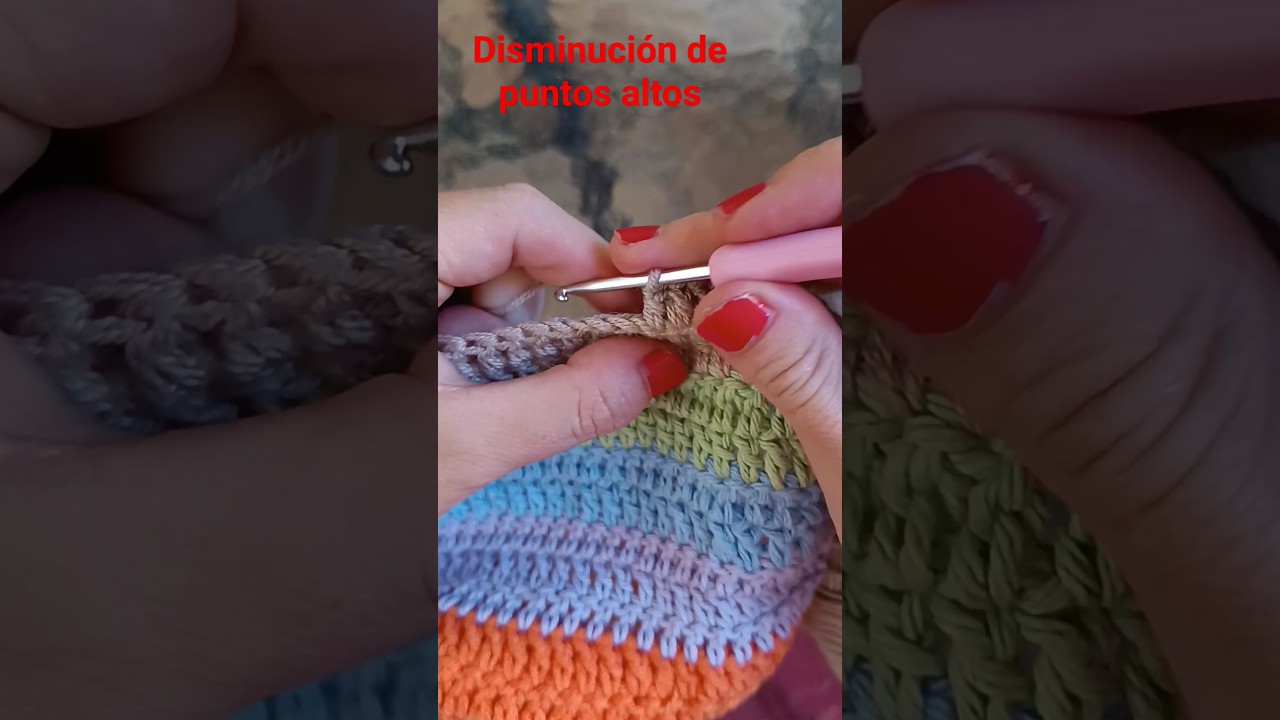 C&oacute;mo hacer una disminuci&oacute;n de puntos altos en crochet
