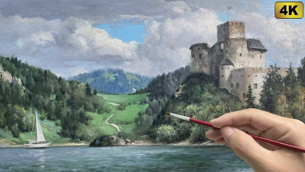 Hyper-Realistic Ancient Castle Oil Painting: Step-by-Step Tutorial | Calming Art Creation