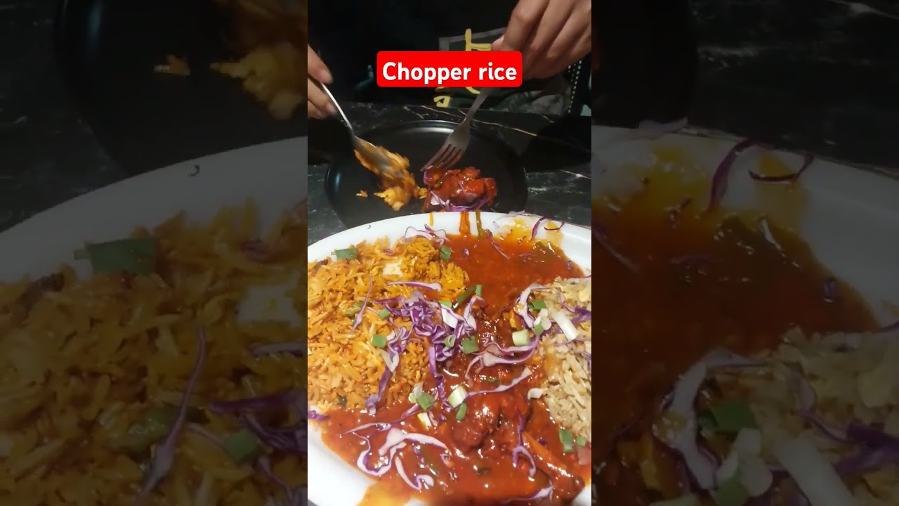 Chinese chopper rice with lollipop gravy 