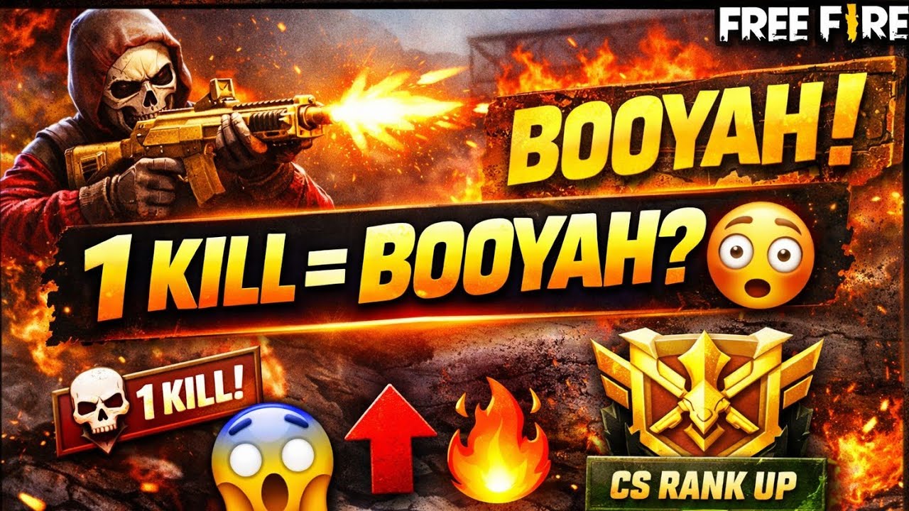 👉 Sirf 1 Kill Aur CS Rank BOOYAH 🤯🔥#FreeFire