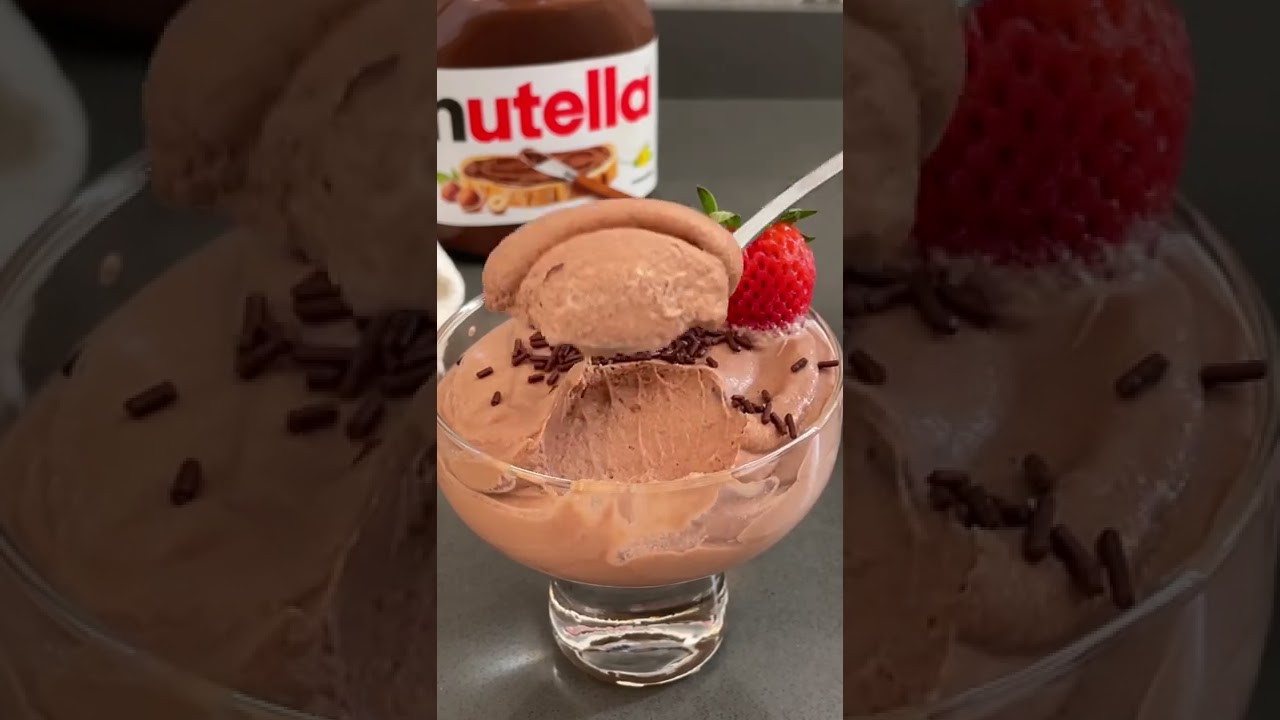 Mousse de nutella con 2 ingredientes🤤 #recetas #recetasfaciles #mousse #nutella #postres