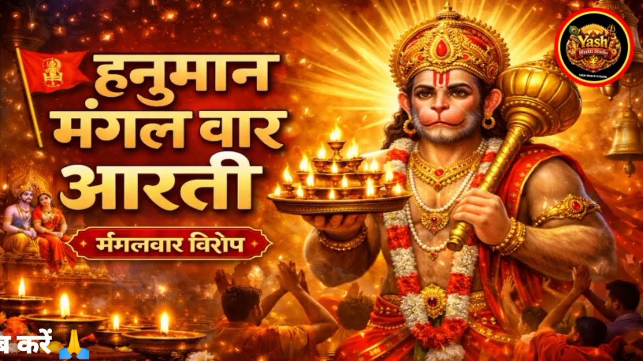  सुनते ही संकट दूर हो जाये | मंगलवार स्पेशल हनुमान आरती 🙏 | Hanuman Ji Ki Aarti | Jai Bajrang Bali