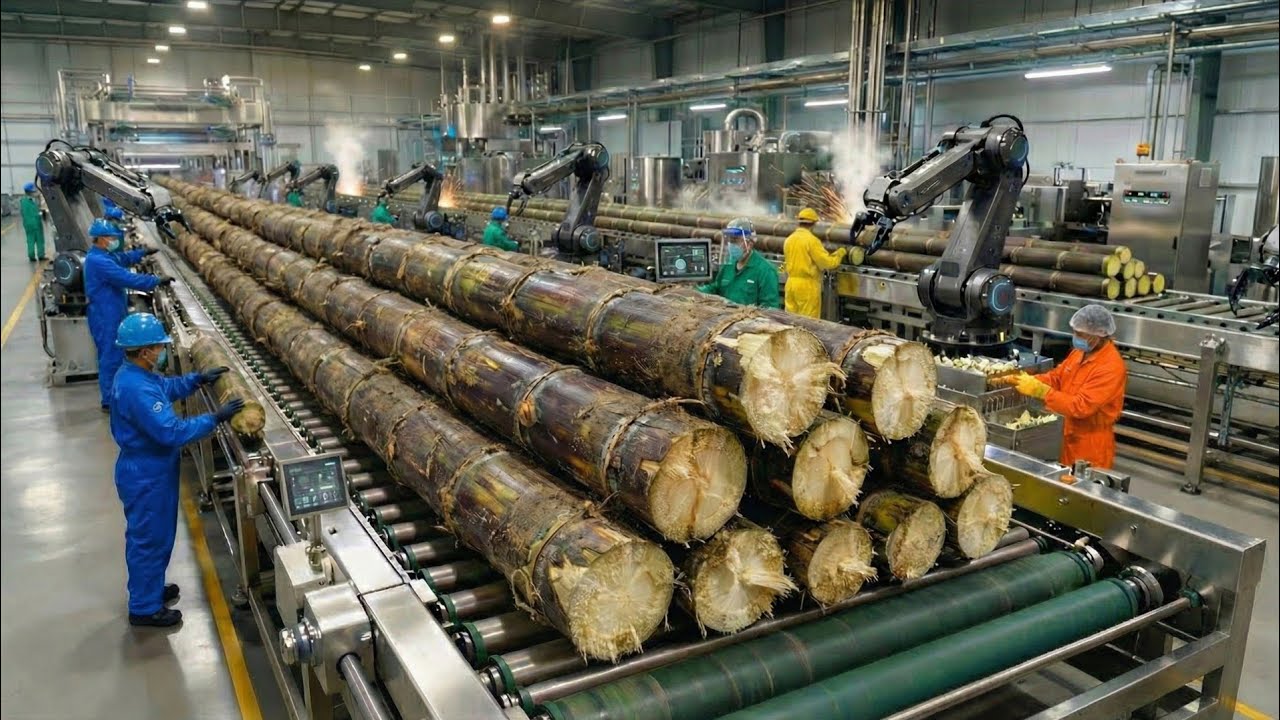 Dentro de una megaplanta de caña de azúcar: cómo se produce el azúcar (proceso completo)