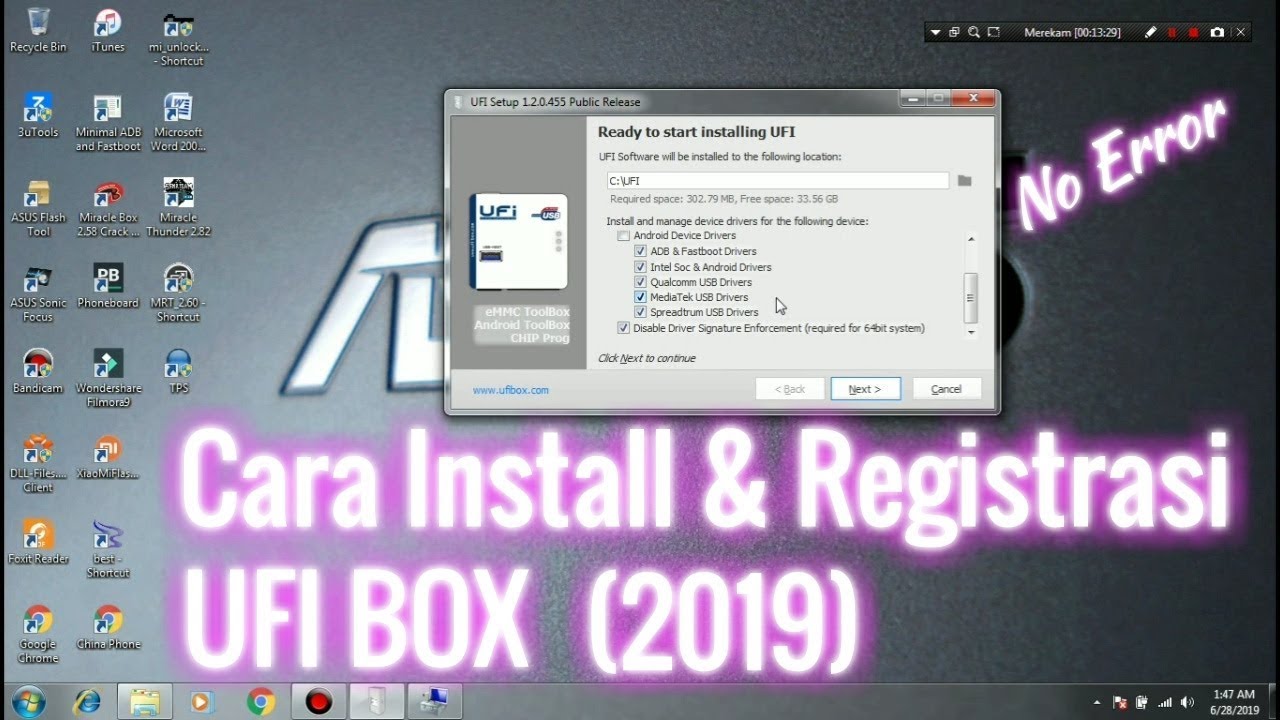 Cara Install & Registrasi UFI BOX (2019) No Error