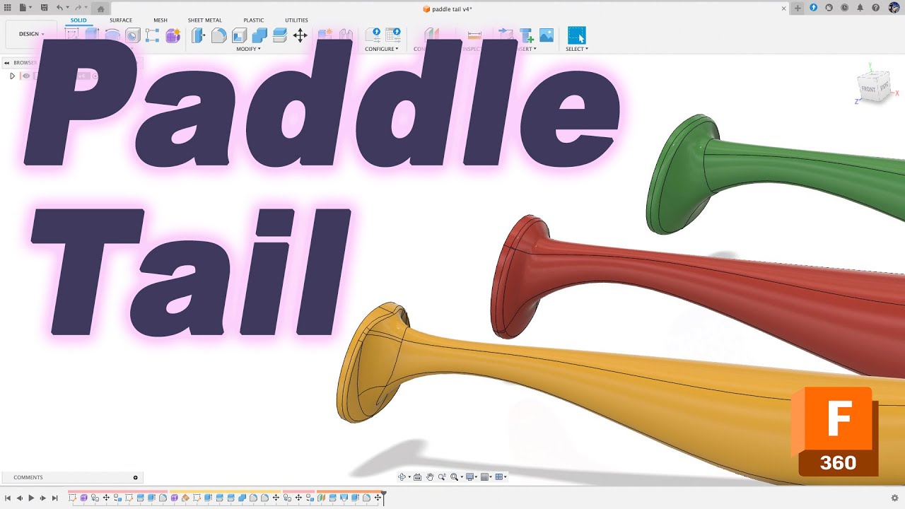 How to Create Swimbait Paddle Tail in Fusion 360