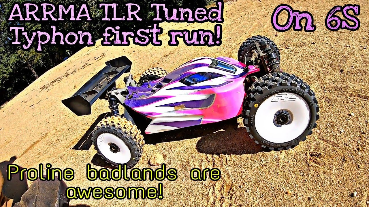 ARRMA TLR Tuned Typhon first run! Badlands are awesome!