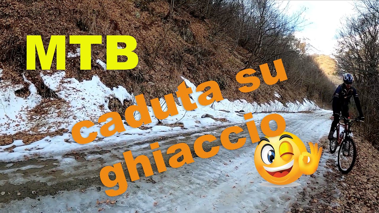 Caduta su ghiaccio/neve in MTB