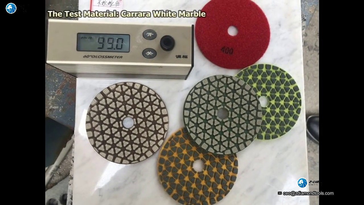 ZL-123J Dry Flexible Diamond Polishing Pads for Stone Marble Granite Test  by ZLION Diamond Tools