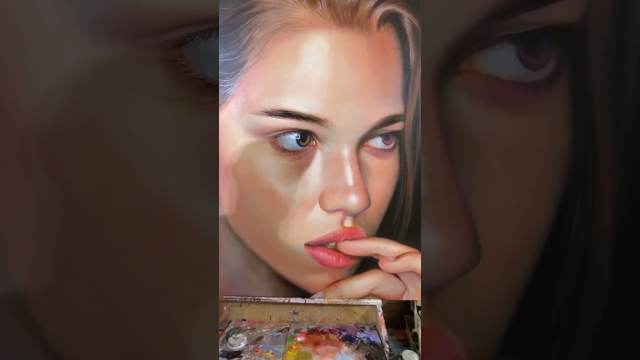 pintura al oleo, retrato realista: 