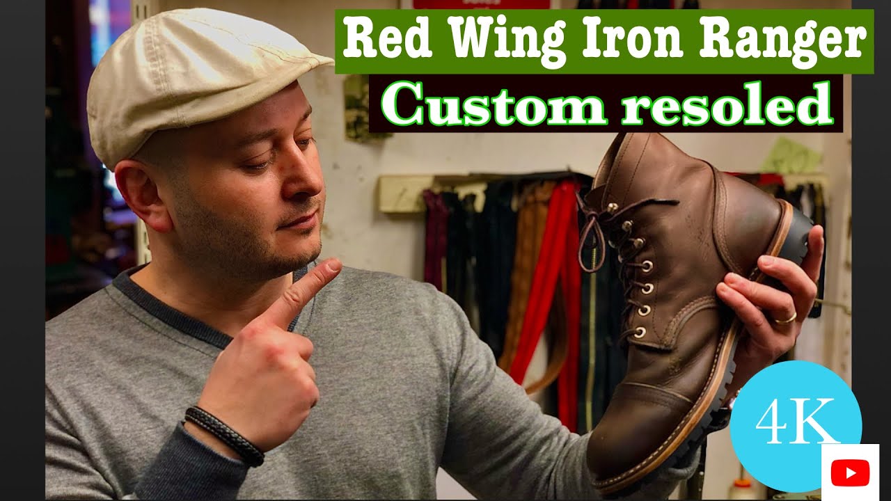 Red Wing Iron Ranger custom resoled 4K