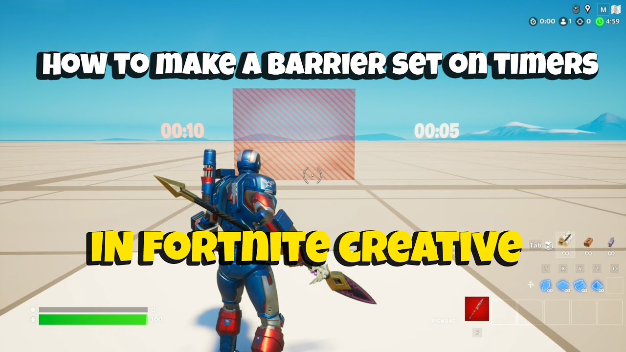 How To Make A Barrier Set On Timers In Fortnite Creative