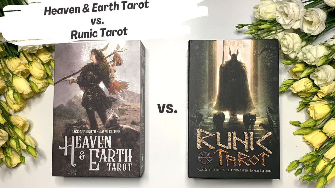Обзор-сравнение Heaven & Earth Tarot vs Runic Tarot // Side-by-Side Comparison & flip through