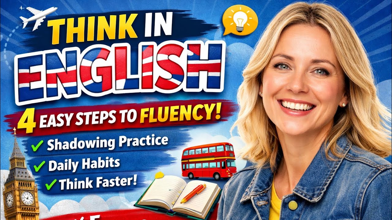 Think in English | Slow Listening + Shadowing Practice for Fluency | English Podcast A1-A2