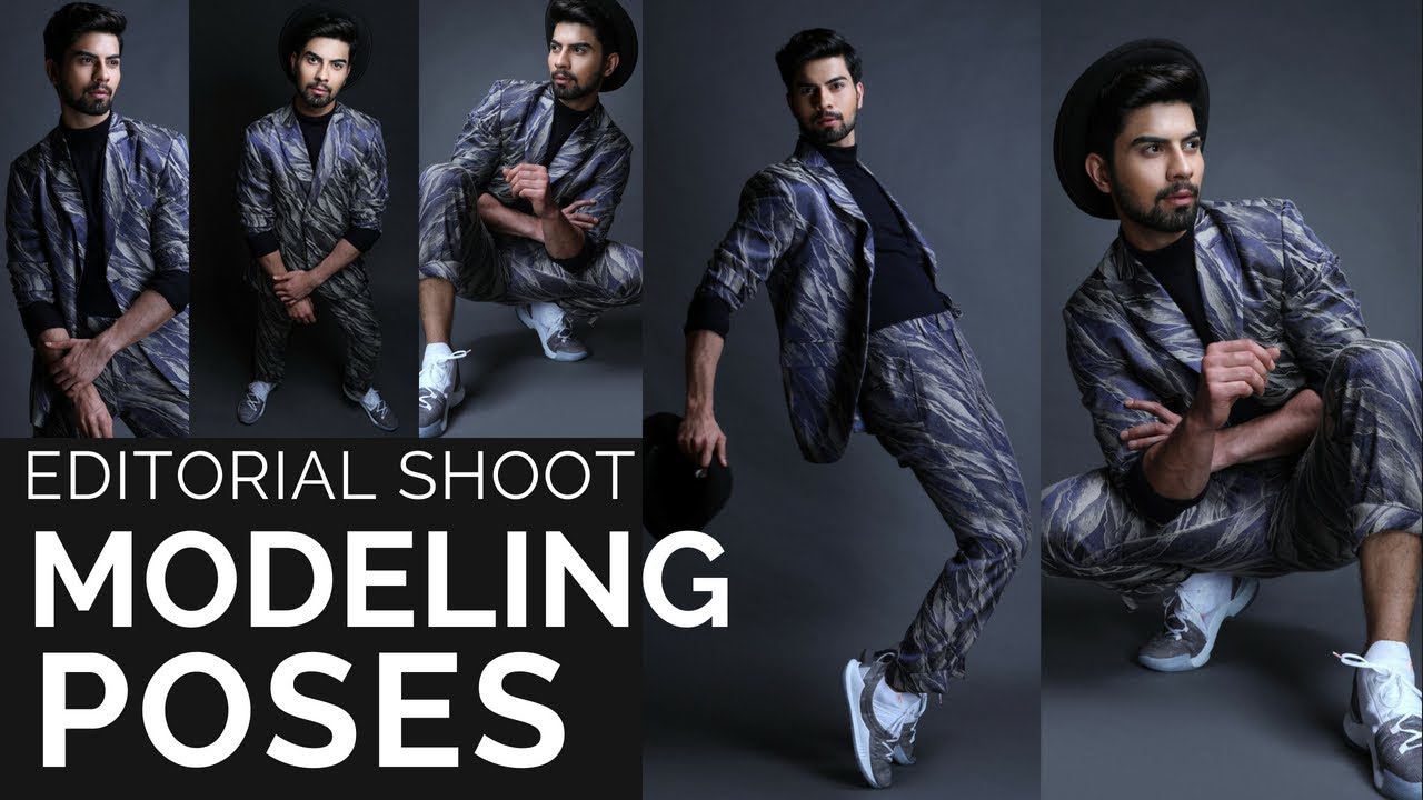 Learn Modeling Poses | Male Poses For Photo Shoots - 5 Best Model Modeling Poses For Men