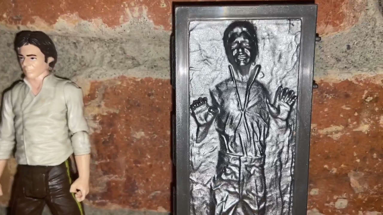 Star Wars Return of the Jedi unboxing of action figure Han Solo and Han in Carbonite