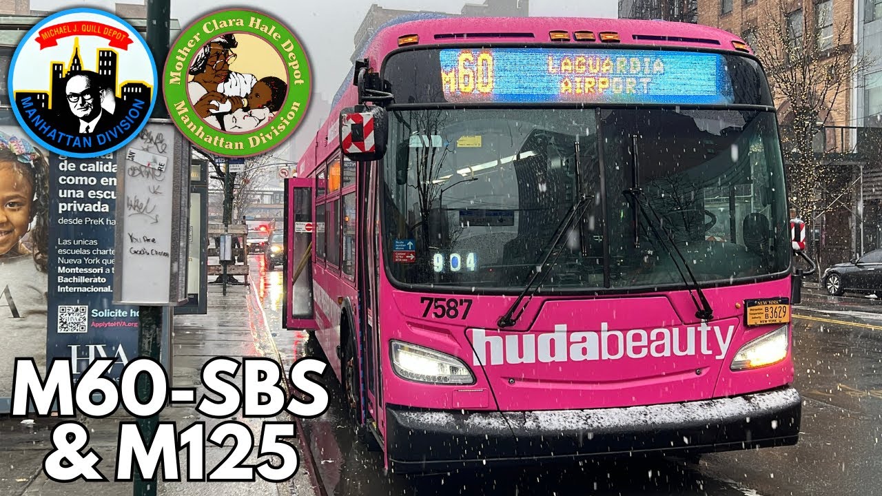 MTA: NovaBus LFS, New Flyer XD40 & XDE40 action on the M60 SBS & M125 (snow loans)