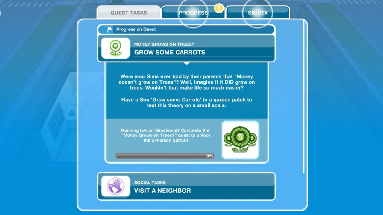 THE SIMS FREEPLAY: MONEY GROWS ON TREES? QUEST