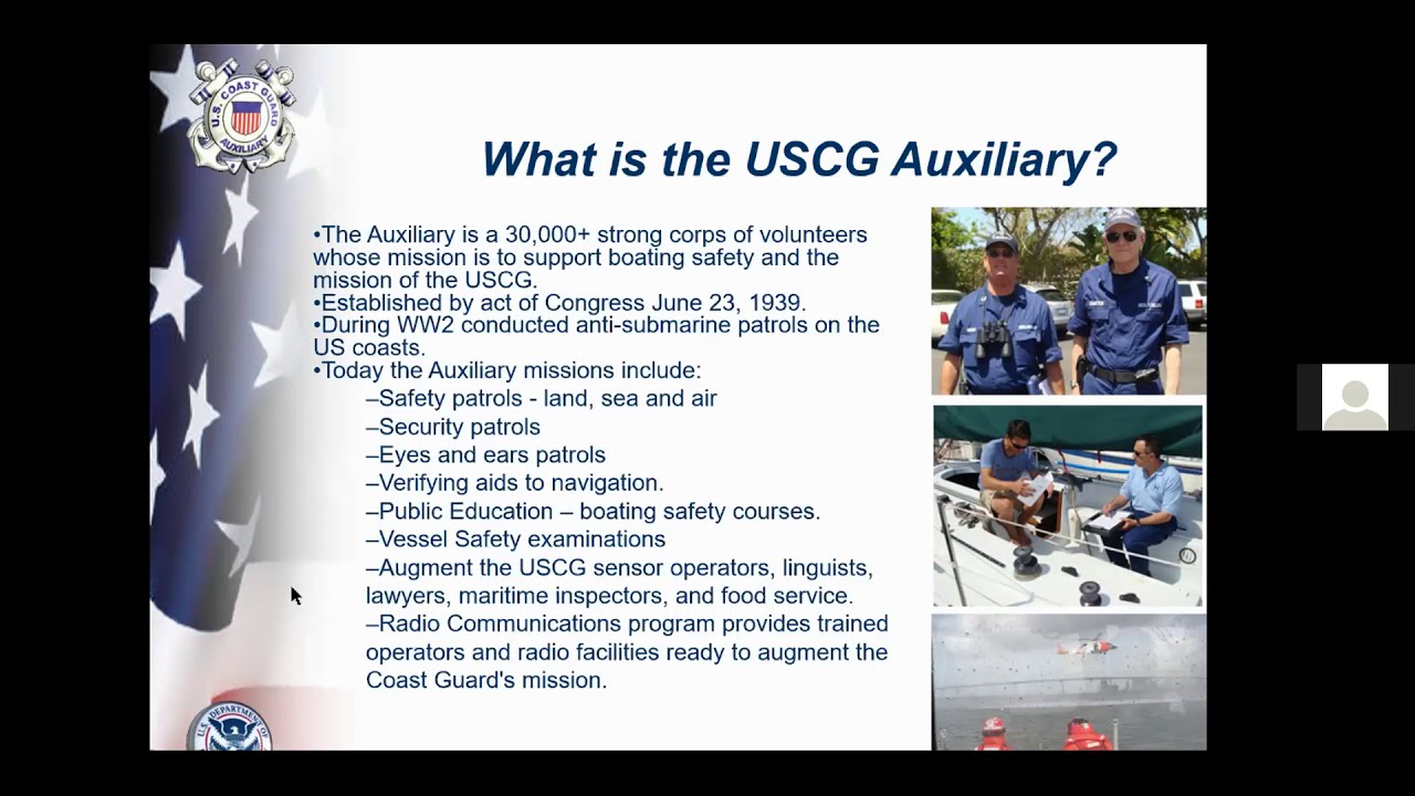 US Coast Guard Auxiliary volunteer communicator program explained to San Diego ARES 12-19-20