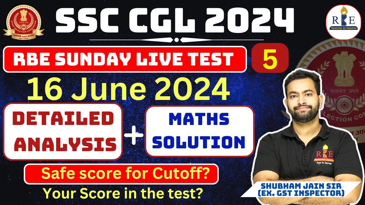 RBE SSC CGL 2024 Live Mock Test 5 Analysis and Solution| SSC CGL 2024 Maths practice Mix