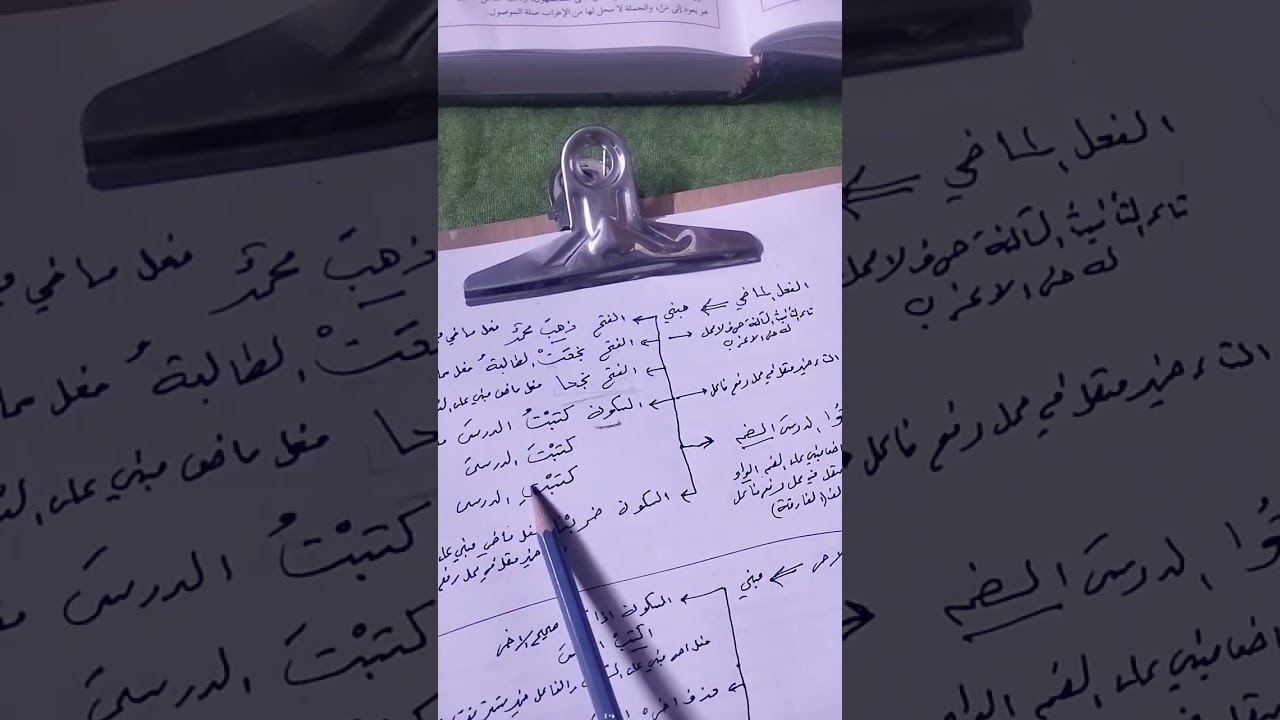 احوال بناء الفعل الماضي والامر