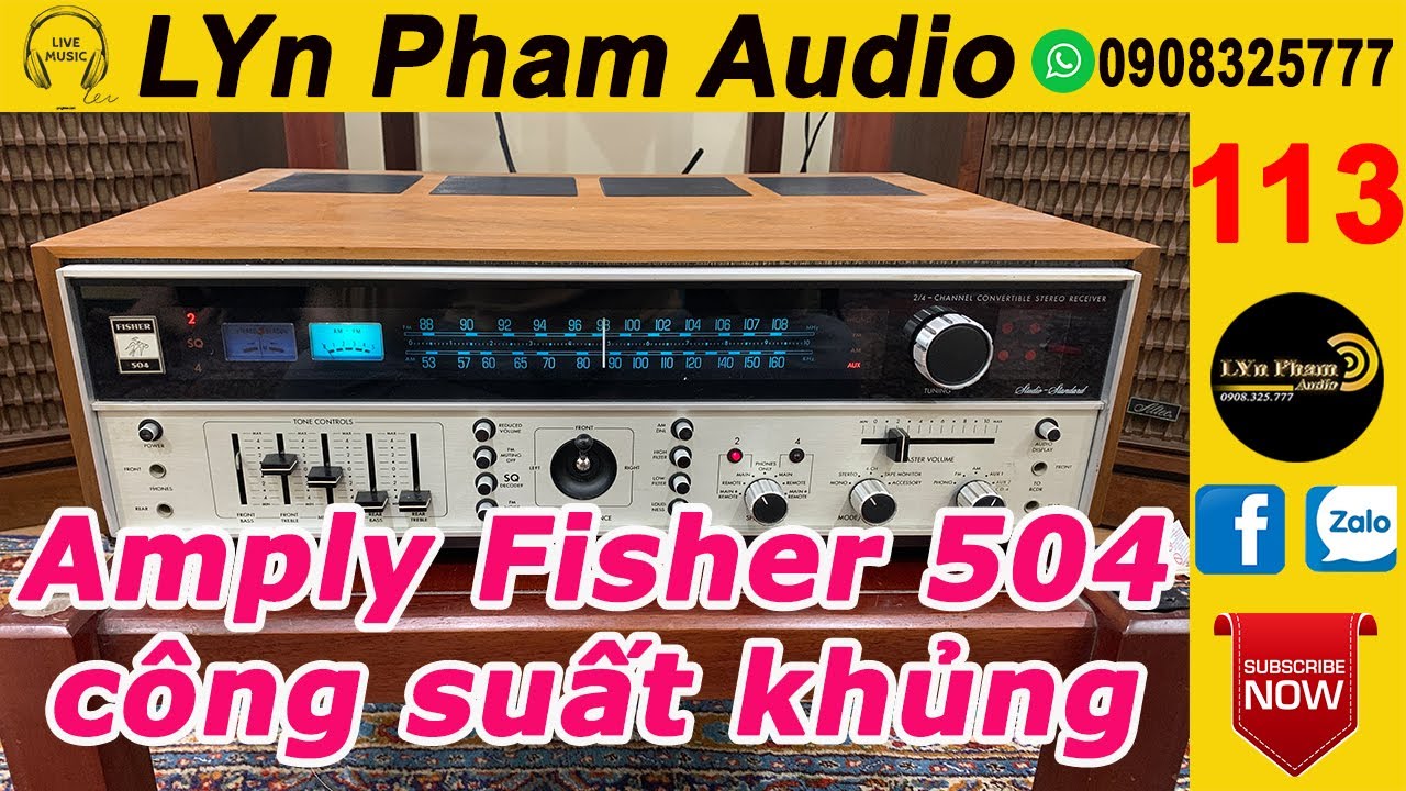 Amply Fisher 504 chất âm hay cực đỉnh | LH : 0908325777